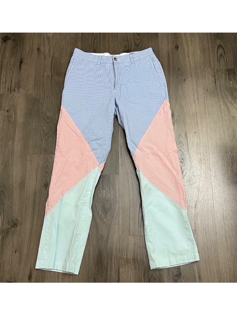 Vineyard Vines Breaker Pants 30x29 Pastel Seersucker Color Block Stripes